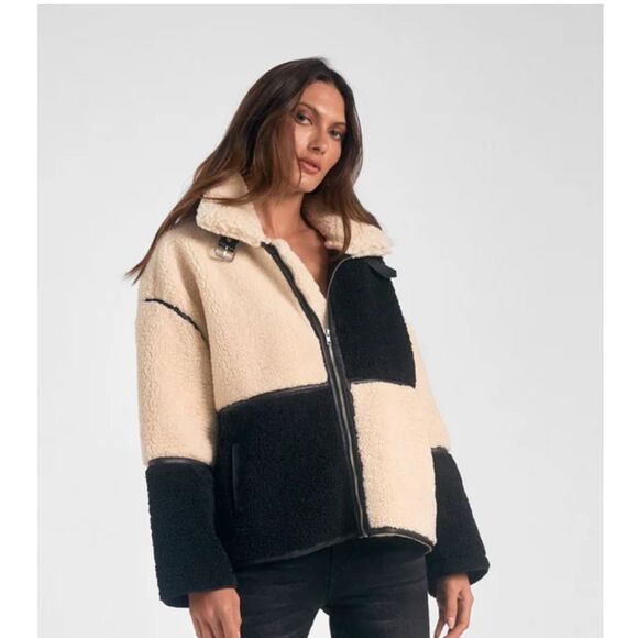 NWT Elan Storm Colorblock Sherpa Jacket - Picture 1 of 10